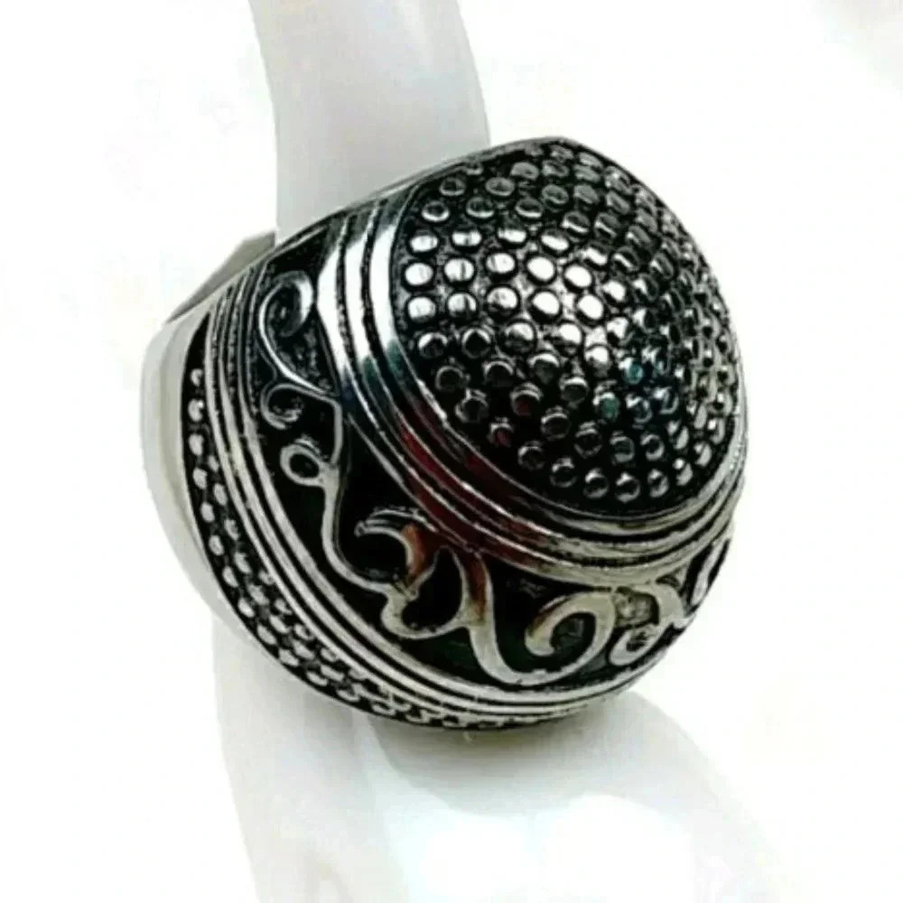 Bali Dome Stainless Steel Ring Size 6 Nickel Free Hypoallergenic Ring